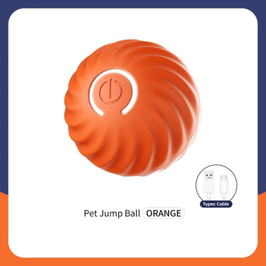 Smart Interactive Dog Toy Ball: USB Rechargeable Moving & Bouncing Ball for Dogs & Cats