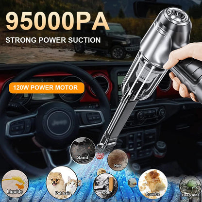 Portable Wireless Car Vacuum Cleaner: 2-in-1 Vacuum & Blower with Pro & Basic Versions