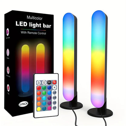 RGB Music Rhythm Light Bar: USB Rechargeable Sound-Activated Desk & Christmas Decor