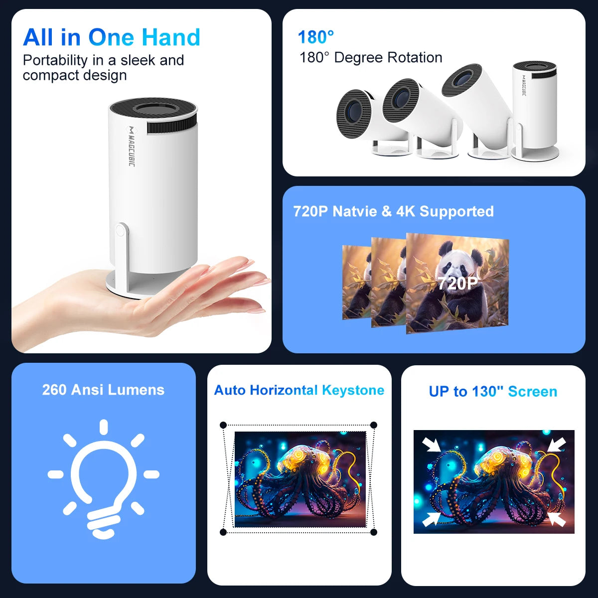 Ultra HD Christmas Gift Projector