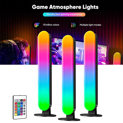 RGB Music Rhythm Light Bar: USB Rechargeable Sound-Activated Desk & Christmas Decor