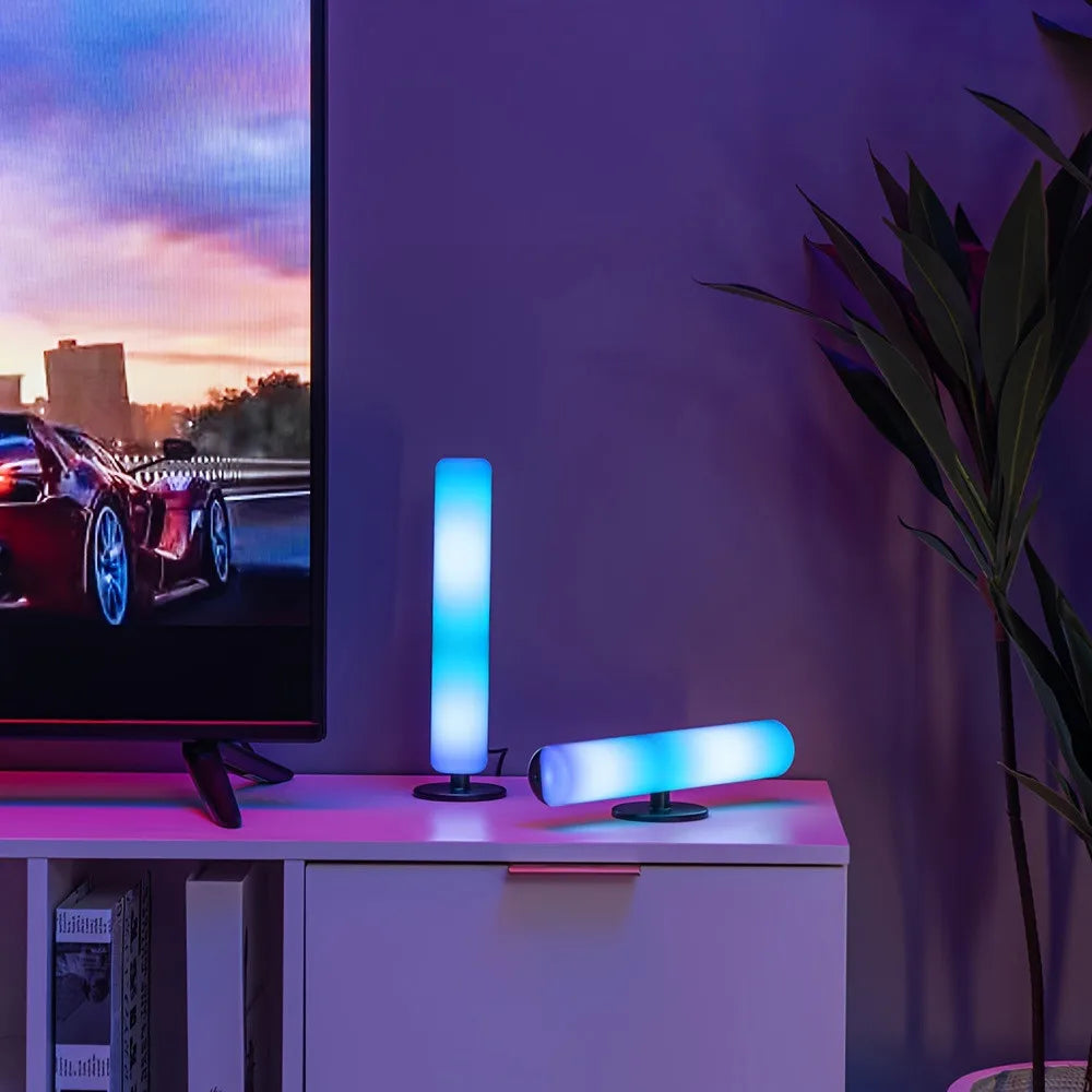 RGB Music Rhythm Light Bar: USB Rechargeable Sound-Activated Desk & Christmas Decor