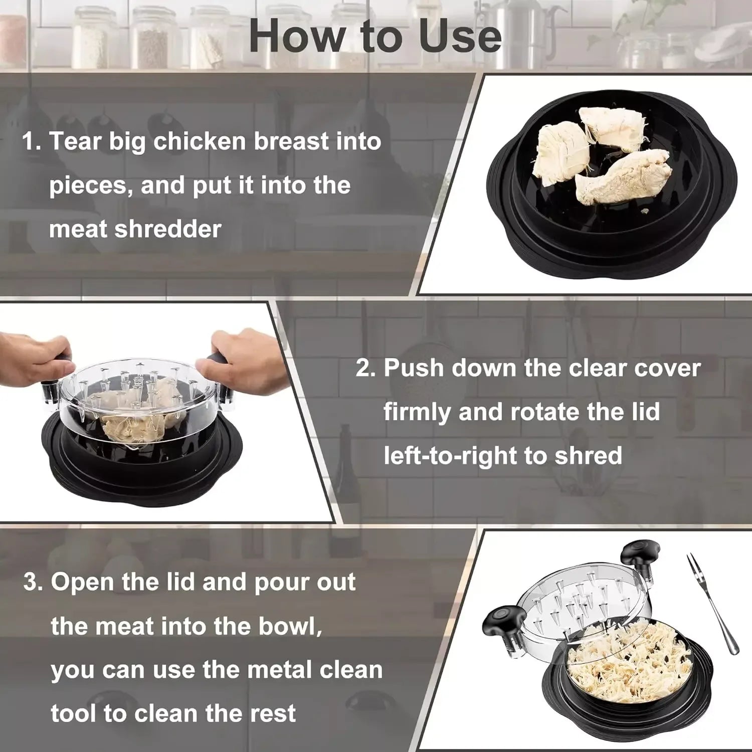 Non Slip Meat Shredder