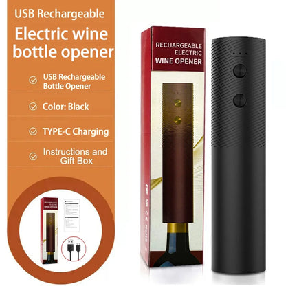 Effortless Electric Wine Opener: Automatic Corkscrew with Charging Base for Red & White Wines